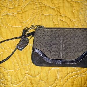 Coach signature wristlet